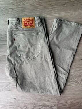 Levi's Men's Light Gray Straight Jeans